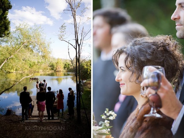 nashville wedding, river side ceremony, intimate, dock, kristyn hogan